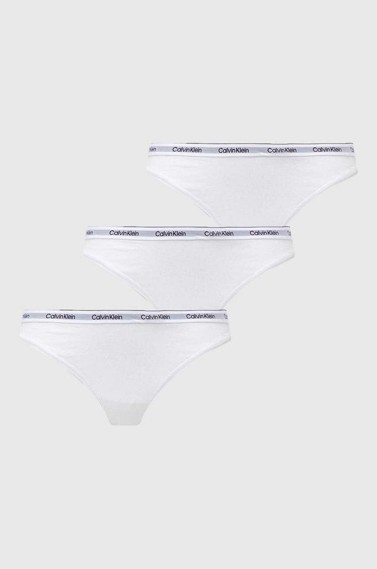Calvin Klein Underwear stringi 3-pack kolor biały 000QD5209E