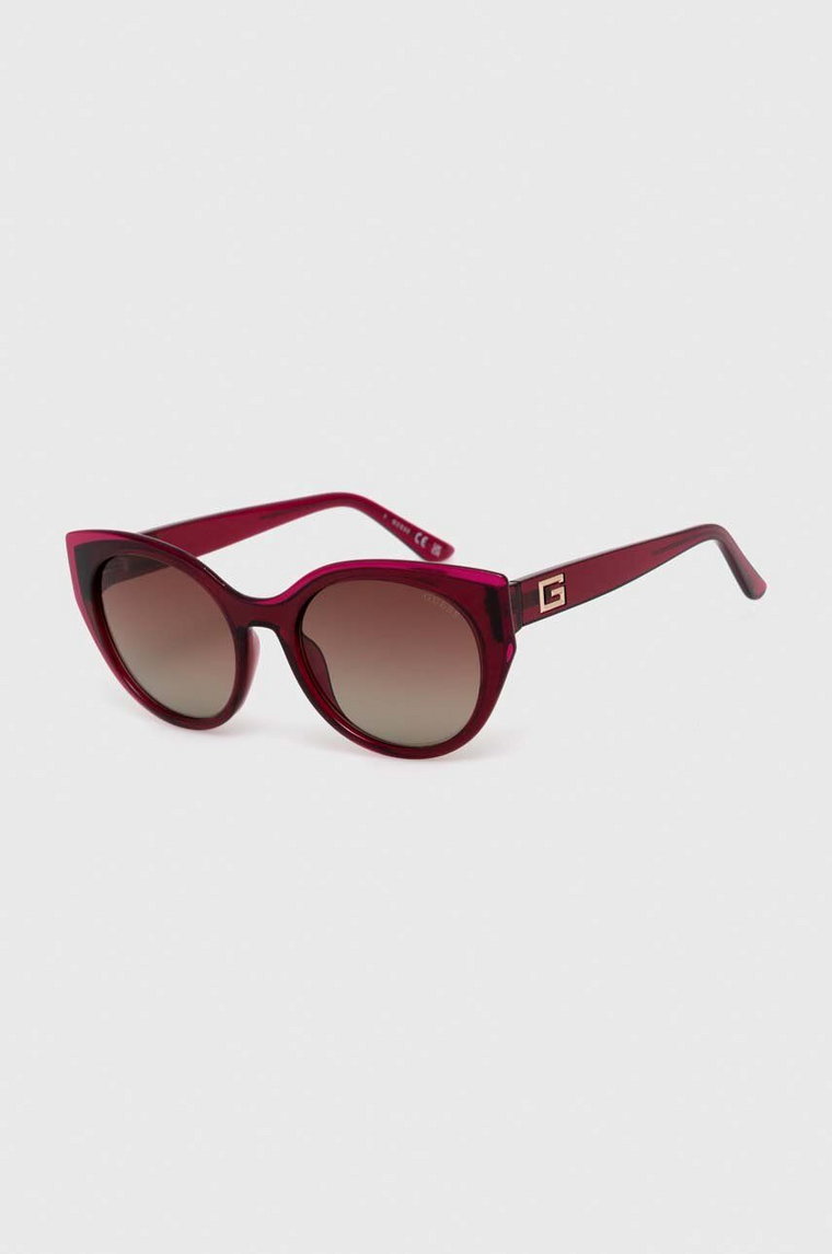 Guess okulary przeciwsłoneczne damskie kolor fioletowy GU7909_5369T