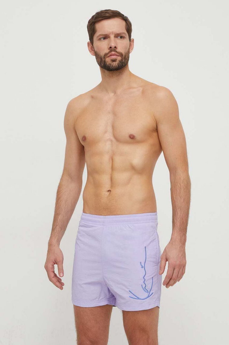 Karl Kani szorty kąpielowe kolor fioletowy