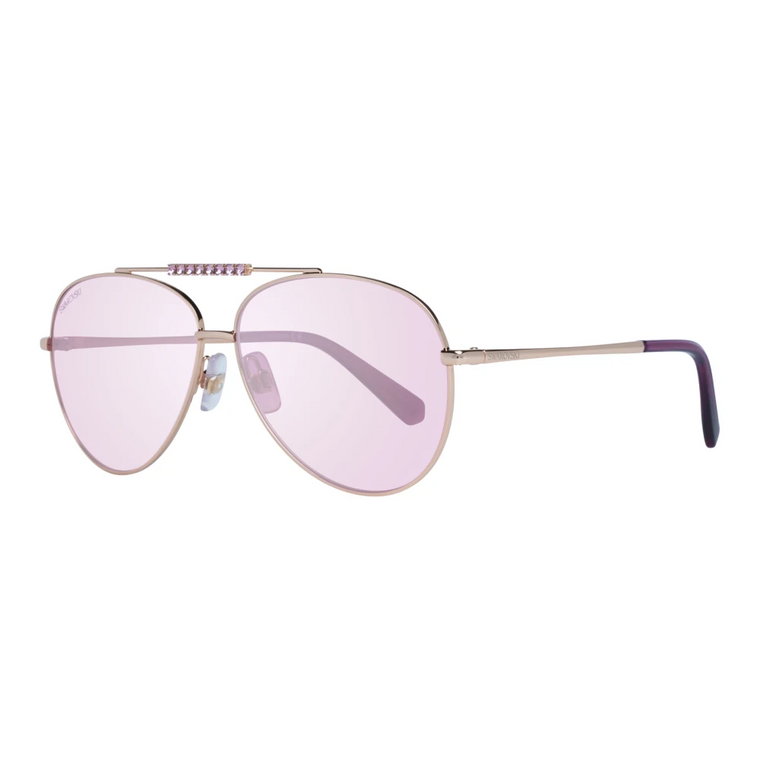 Aviator Okulary przeciwsłoneczne w kolorze różowego złota Swarovski