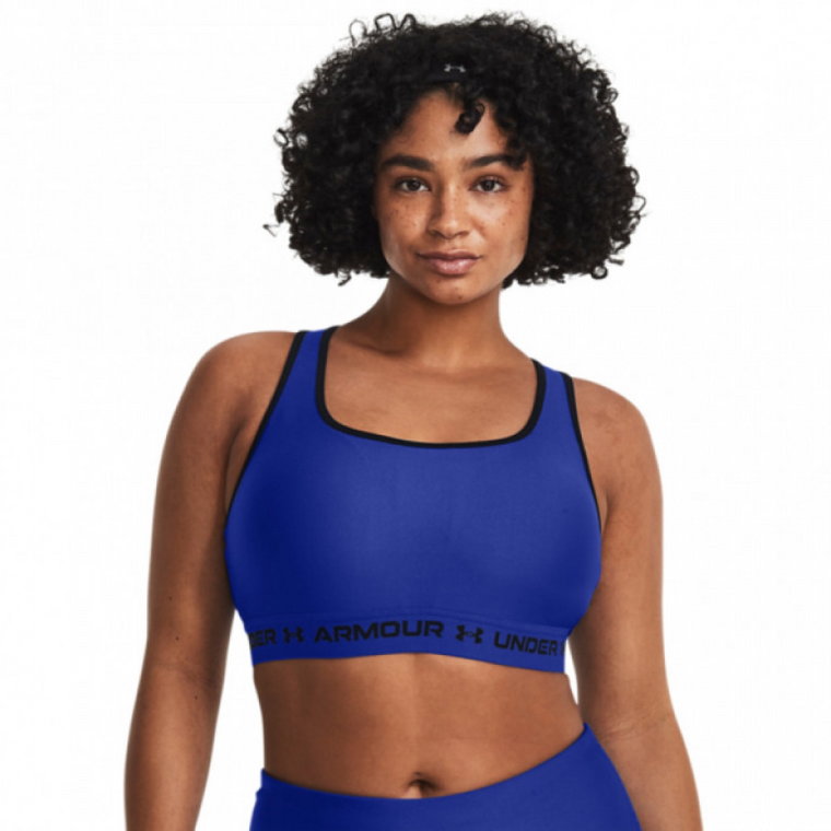 Biustonosz treningowy Under Armour UA Crossback Mid Bra - niebieski