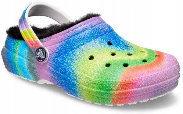 Dziecięce Ocieplane Buty Crocs Classic Lined Spray Dye 208081 Clog 30-31