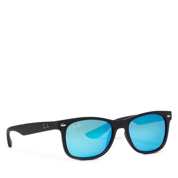 Okulary przeciwsłoneczne dziecięce RAY-BAN - Junior New Wayfarer 0RJ9052S 100S55 Matte Black/Blue Flash
