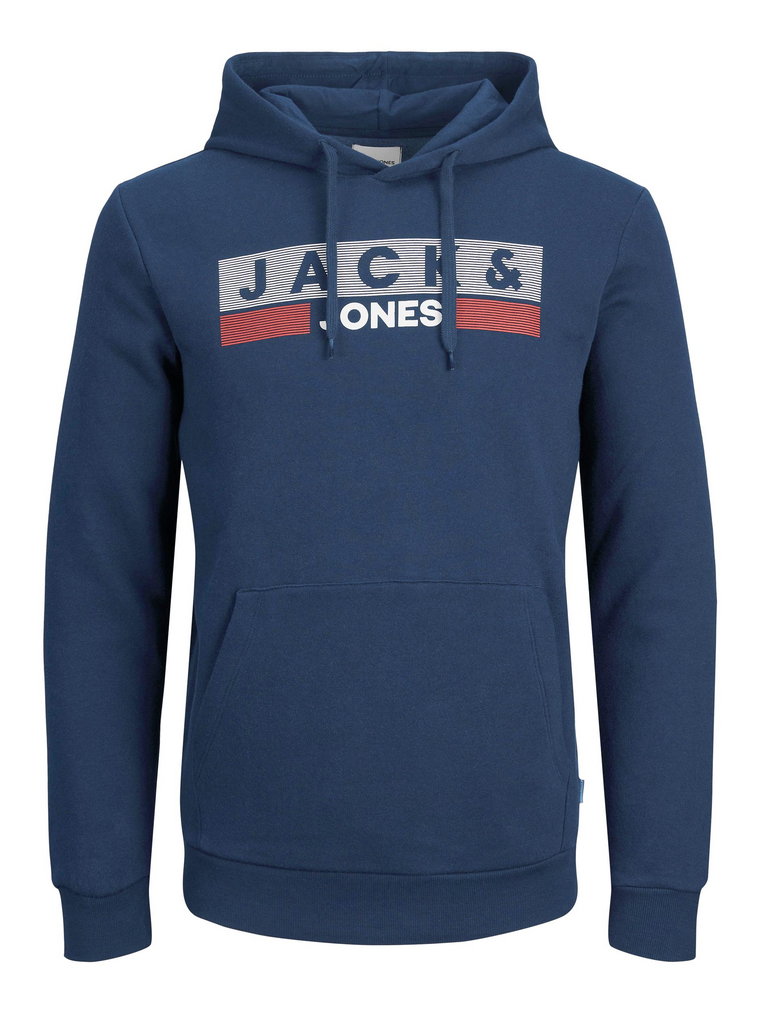 Bluza męska JackJones Jjecorp Logo Sweat Hood Noos r.XL