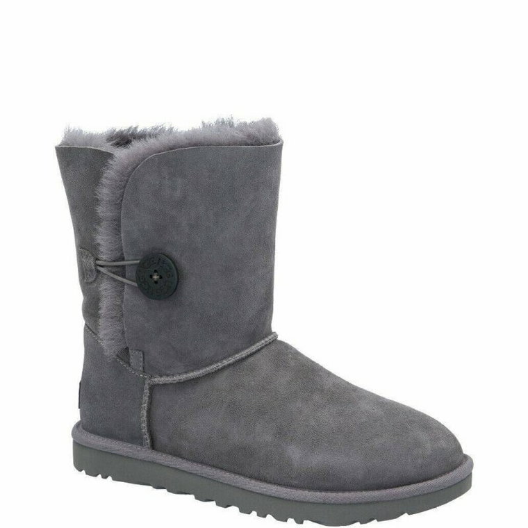 UGG Skórzane śniegowce W Bailey Button II | z dodatkiem wełny