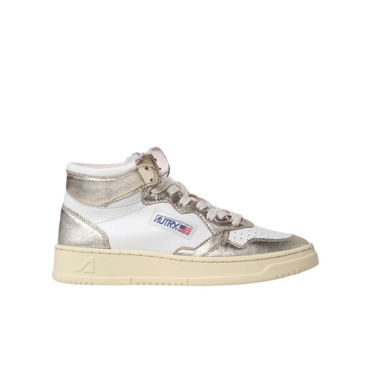 Białe skórzane buty sportowe - Styl Aumwwb16 Autry