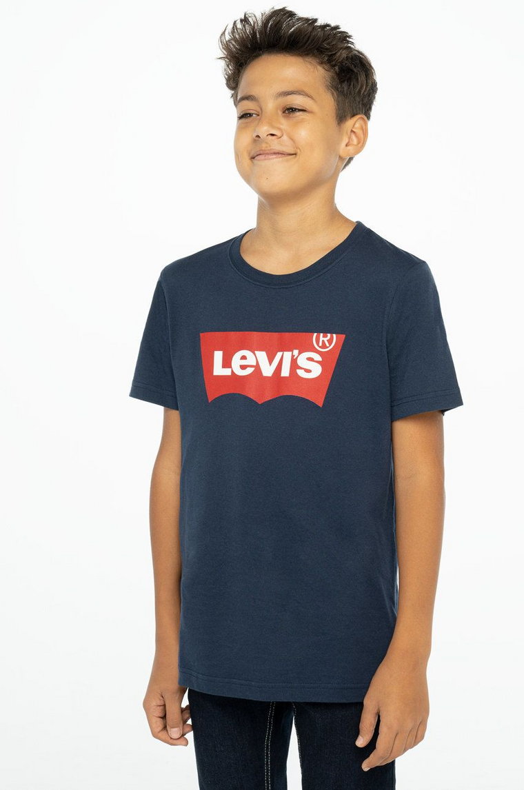 Levi's T-shirt dziecięcy kolor granatowy z nadrukiem