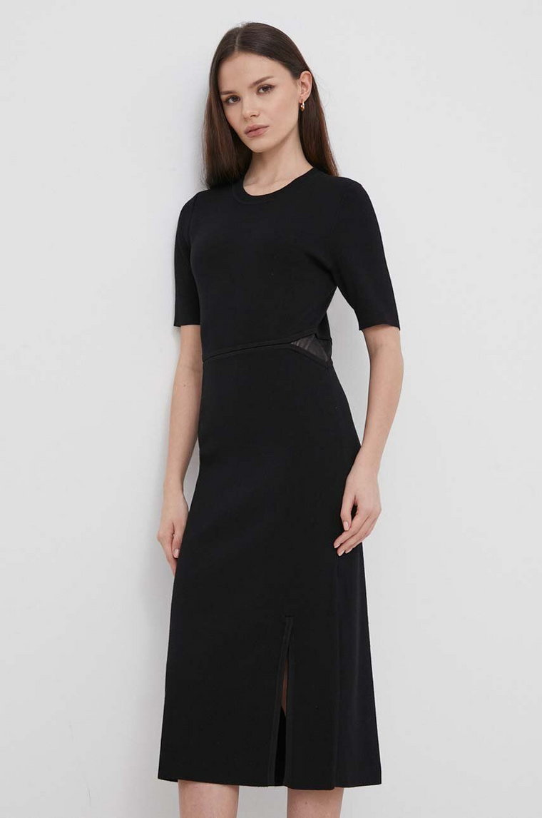 Dkny sukienka kolor czarny mini dopasowana P4AUAN33