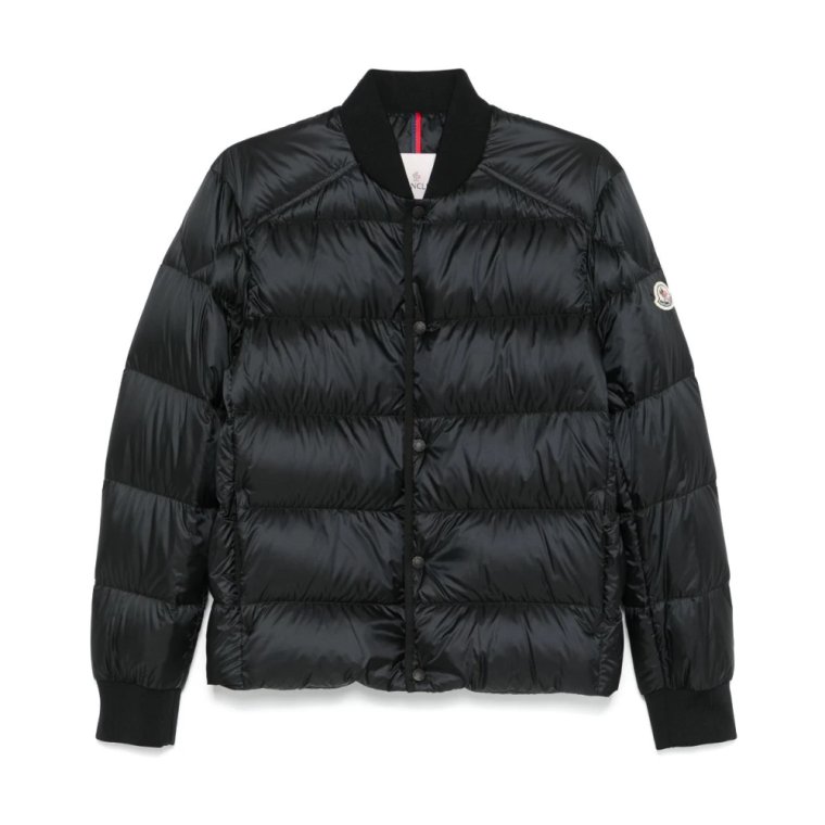 Czarny Pikowany Płaszcz Moncler