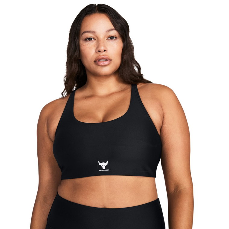 Biustonosz treningowy Under Armour Project Rock All Train Crosback Bra - czarny