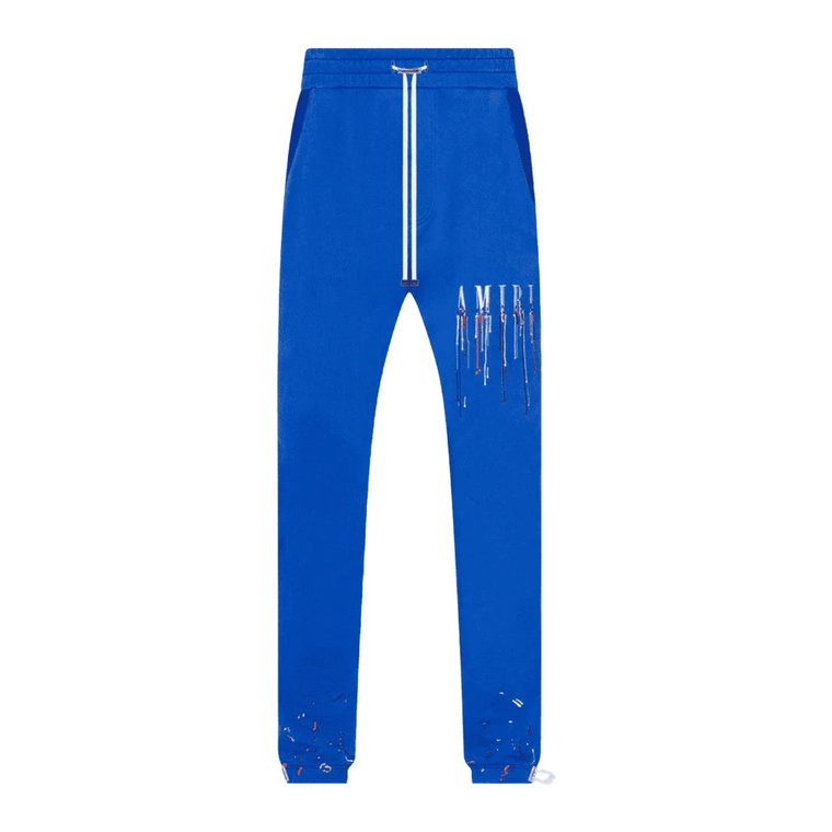 Niebieskie Krople Farby Spodnie Joggingowe Amiri