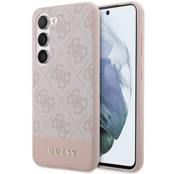 Guess GUHCS23SG4GLPI S23 S911 różowy/pink hard case 4G Stripe Collection