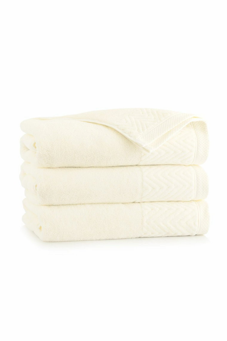Ręcznik Toscana z bawełny egipskiej kremowy 50x90cm