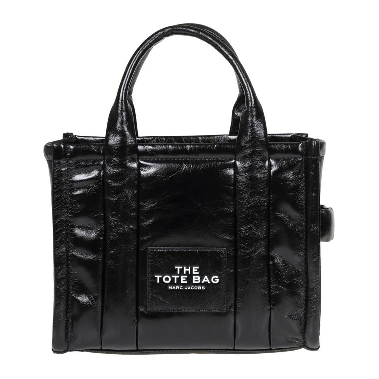 Czarna pikowana skórzana mini-torebka Marc Jacobs
