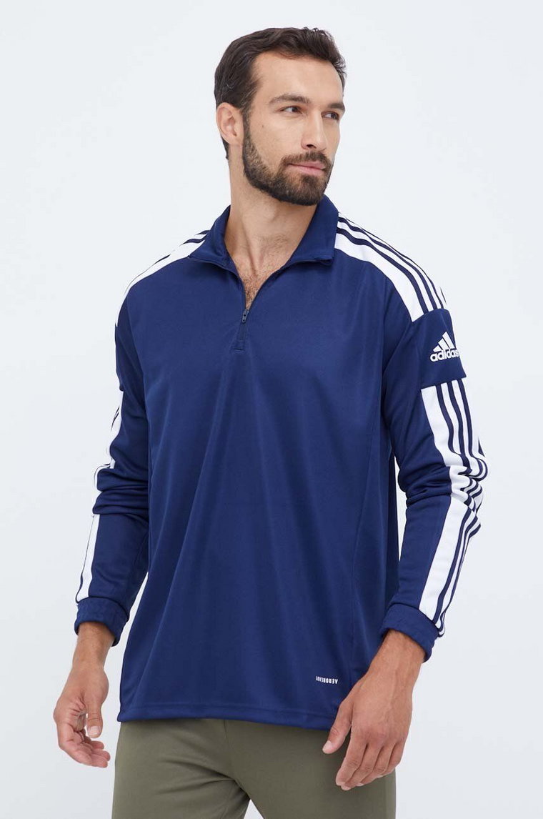 adidas Performance bluza treningowa kolor granatowy z aplikacją