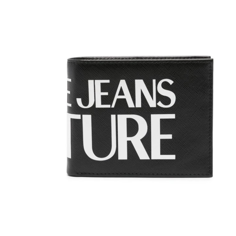 Czarne Portfele - Stylowy Design Versace Jeans Couture