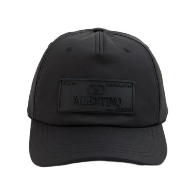 Czarna czapka z VLogo Valentino Garavani