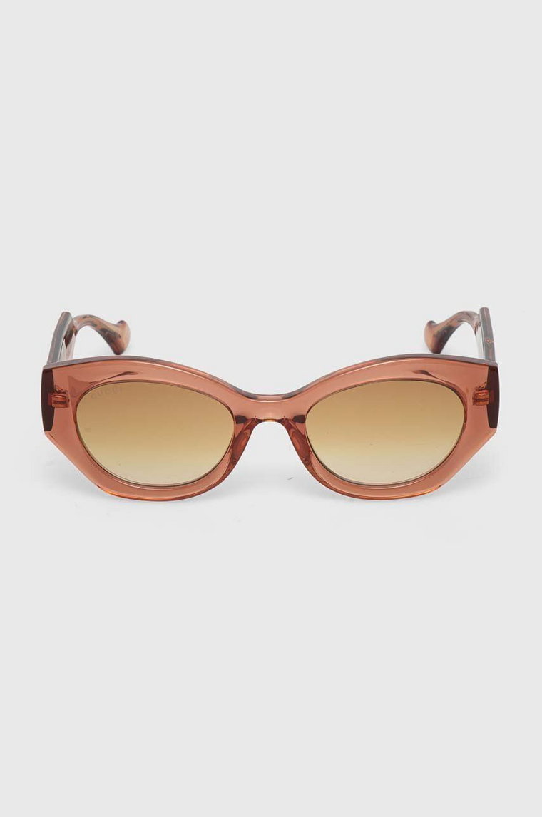 Gucci okulary przeciwsłoneczne damskie kolor pomarańczowy GG1553S