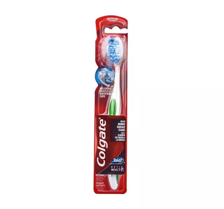 COLGATE 360 OPTIC WHITE SZCZOTECZKA DO ZĘBÓW MEDIUM