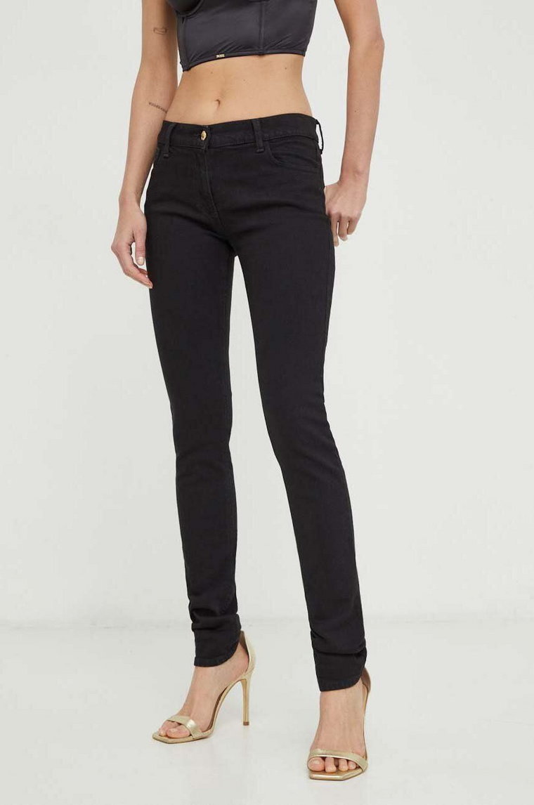 Elisabetta Franchi jeansy damskie kolor czarny PJ61I41E2