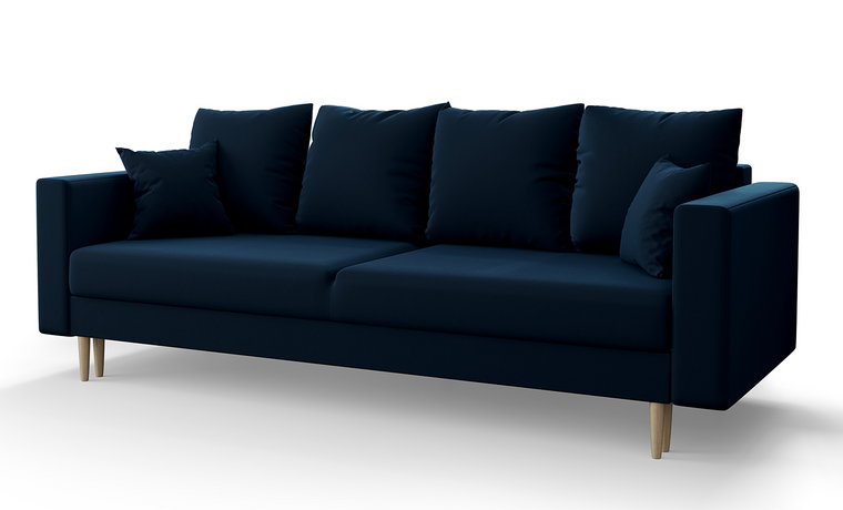 Granatowa sofa rozkładana - Diamante