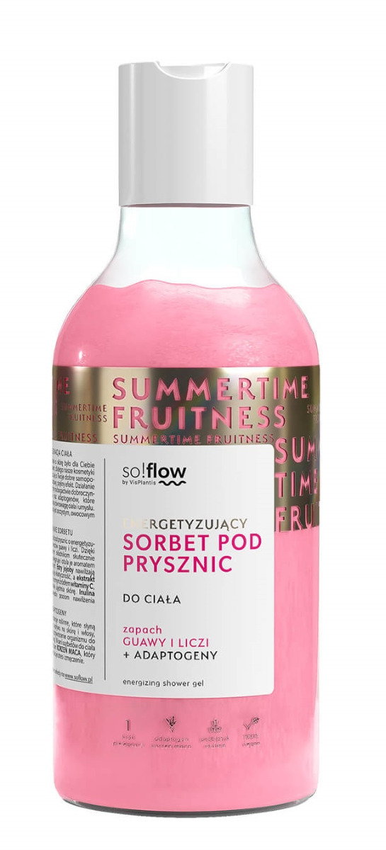 So!Flow Energetyzujący sorbet pod prysznic, Guava i liczi