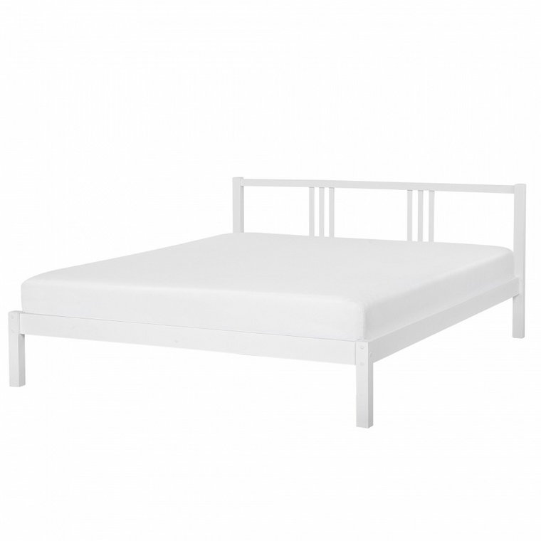 Łóżko drewniane 180 x 200 cm białe VANNES kod: 4251682224734