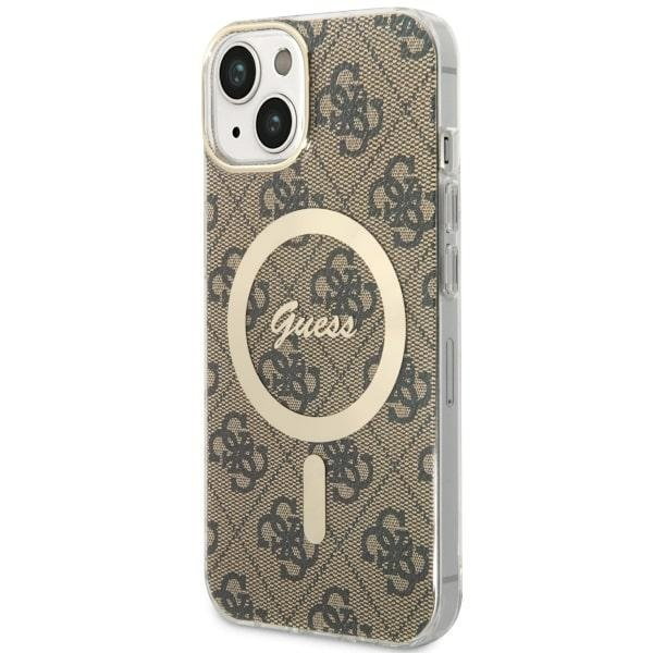 Guess GUHMP14MH4STW iPhone 14 Plus 6.7" brązowy/brown hardcase 4G MagSafe