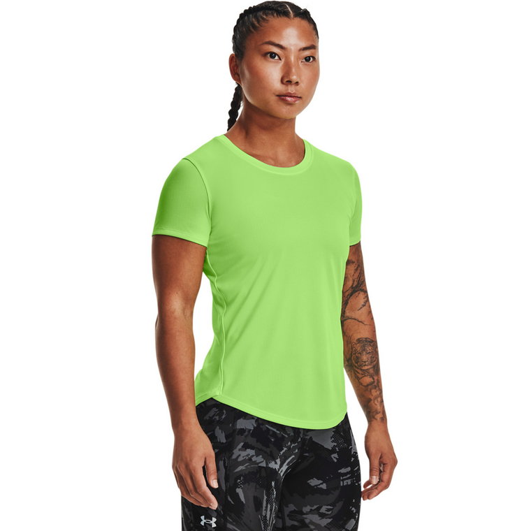 Damska koszulka do biegania UNDER ARMOUR UA Speed Stride 2.0 Tee - limonka