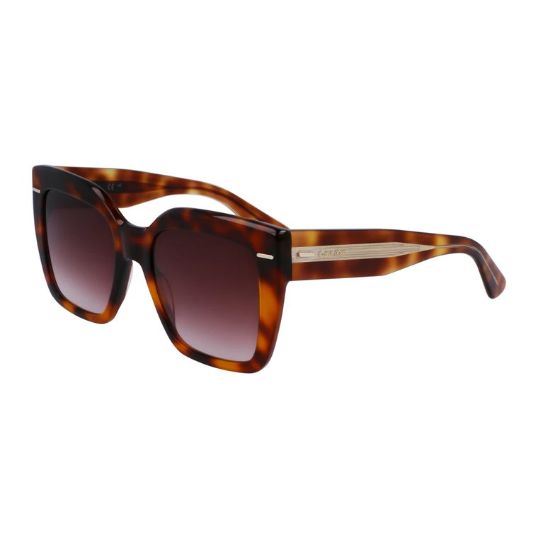Okulary przeciwsłoneczne Ck23508S w kolorze Havana/Brown Shaded Calvin Klein