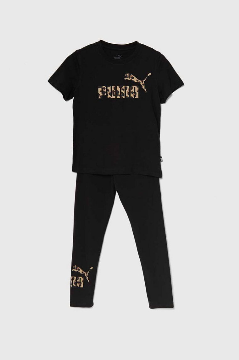 Puma komplet bawełniany dziecięcy ANIMAL & Leggings Set G kolor czarny