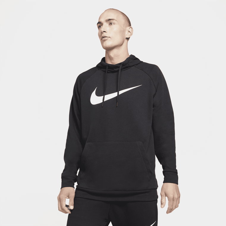Męska bluza z kapturem i nadrukiem do fitnessu Nike Dry Graphic - Zieleń