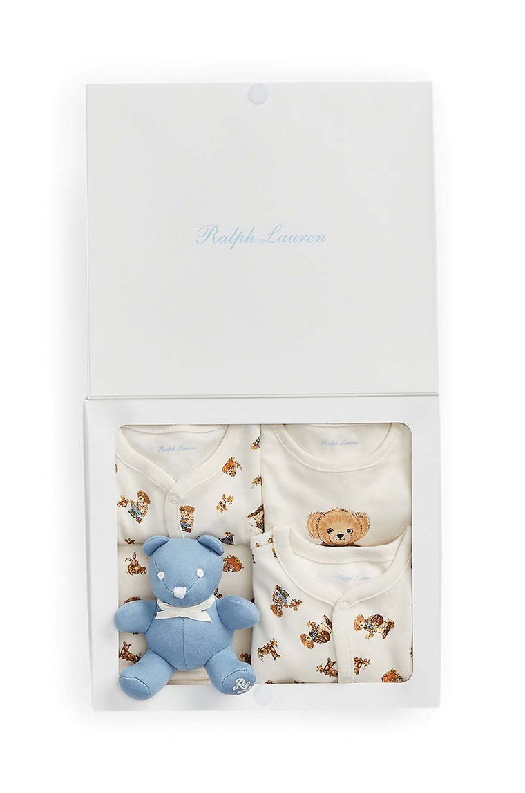 Polo Ralph Lauren komplet bawełniany niemowlęcy kolor beżowy
