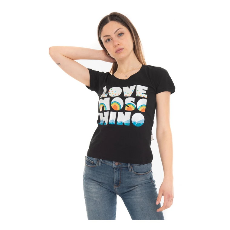 Koszulka z nadrukiem i krótkim rękawem Love Moschino