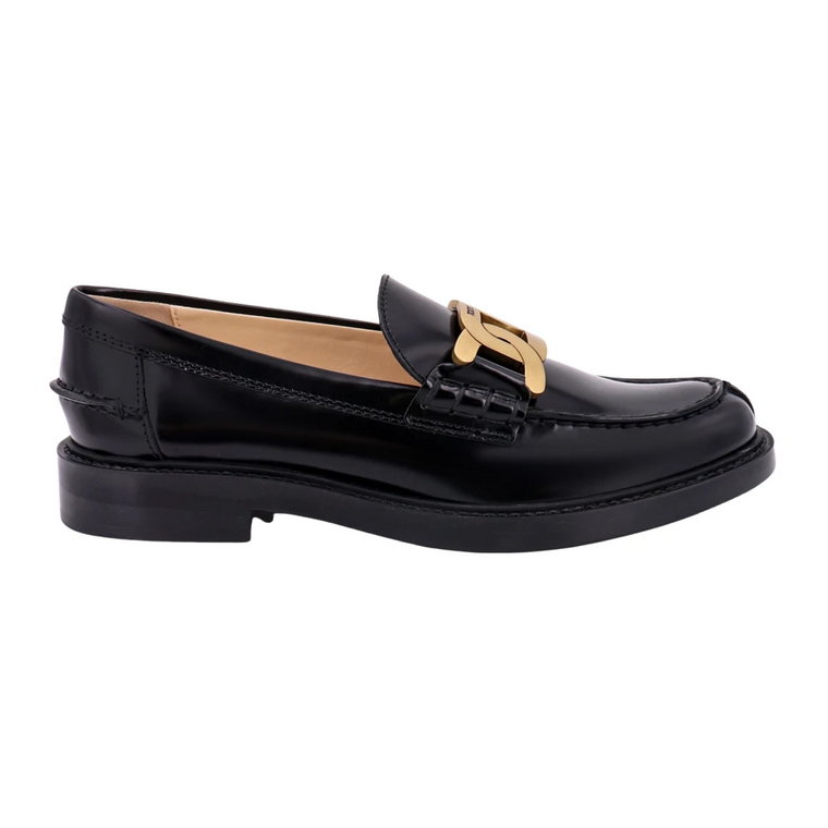 Czarne Skórzane Loafersy Aw23 Tod's