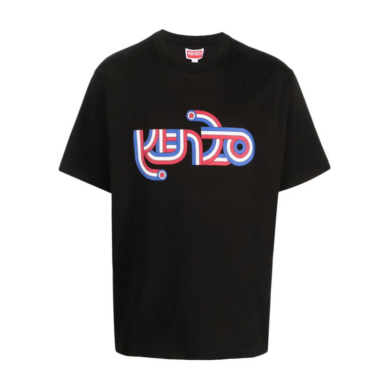 Czarne T-shirty i Pola z okrągłym dekoltem Kenzo