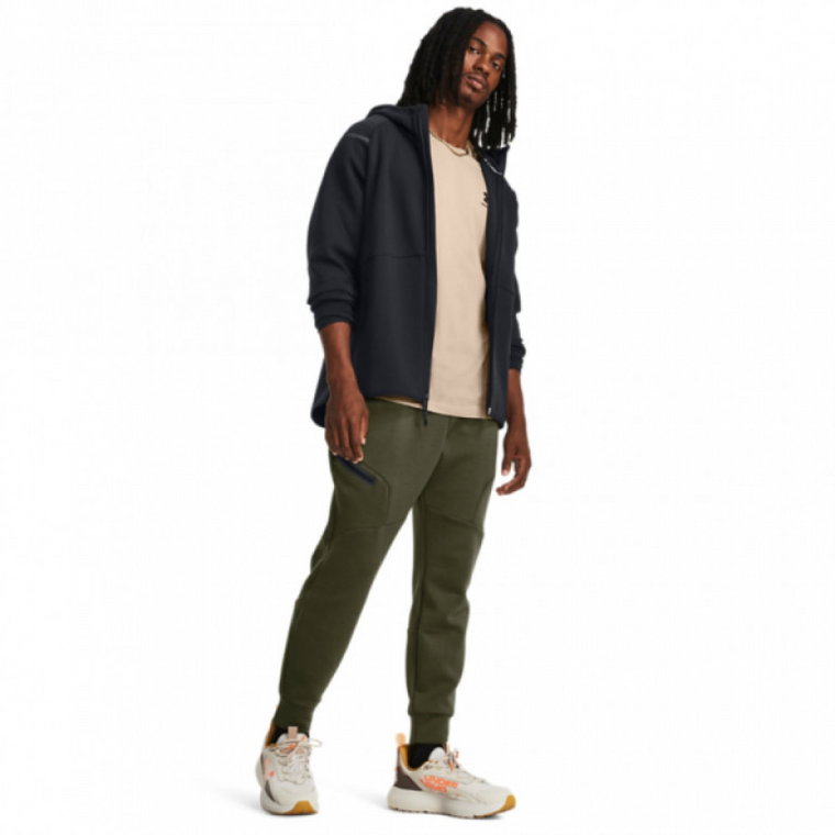 Męskie spodnie treningowe Under Armour UA Unstoppable Flc Joggers - khaki