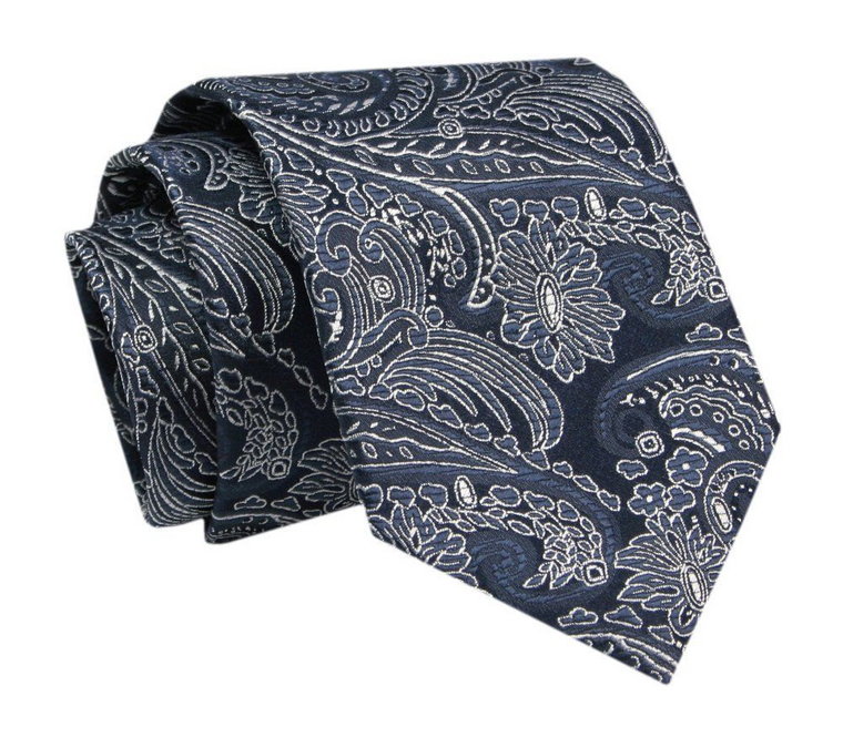 Elegancki, Klasyczny, Męski Krawat -ALTIES - Grantat w Orientalny Wzór