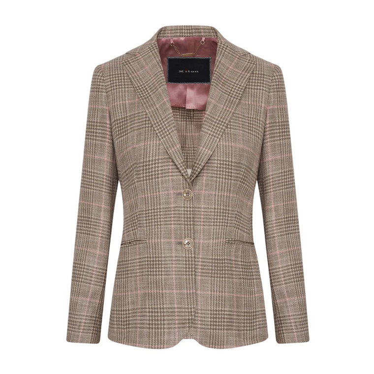 Jedwabna Marynarka Glen Plaid Kiton