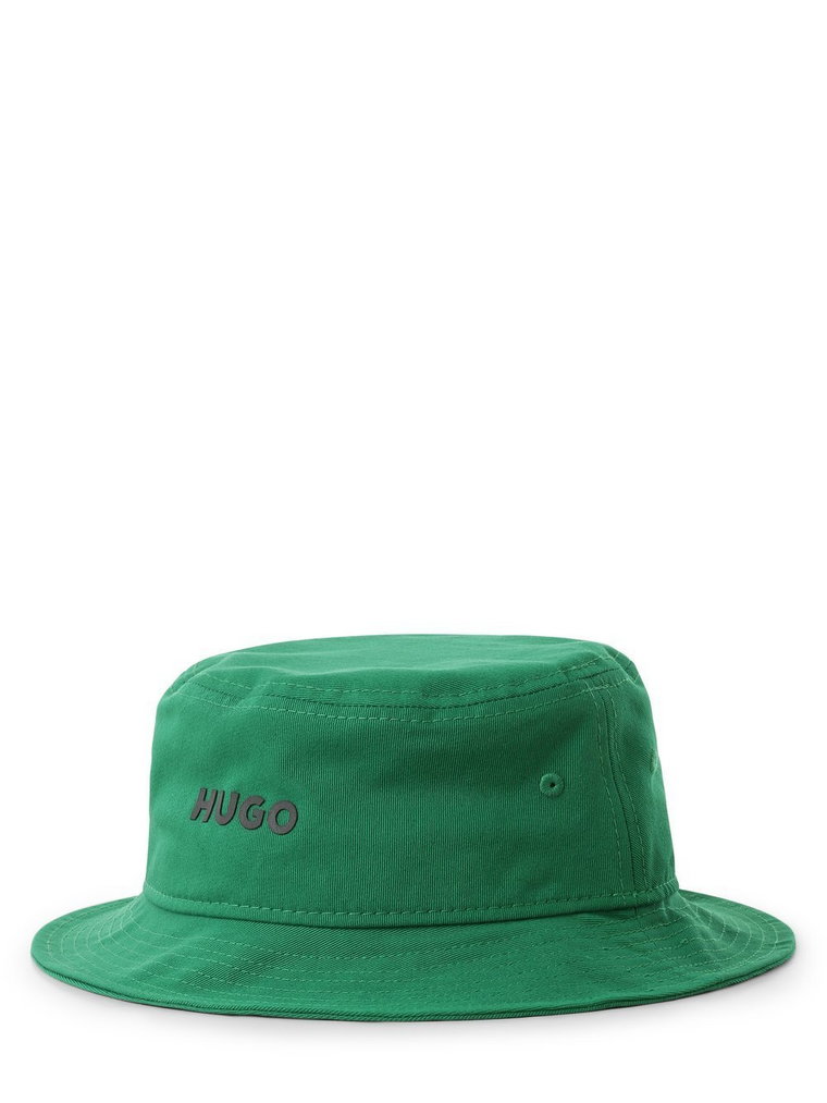 HUGO - Damski bucket hat, zielony