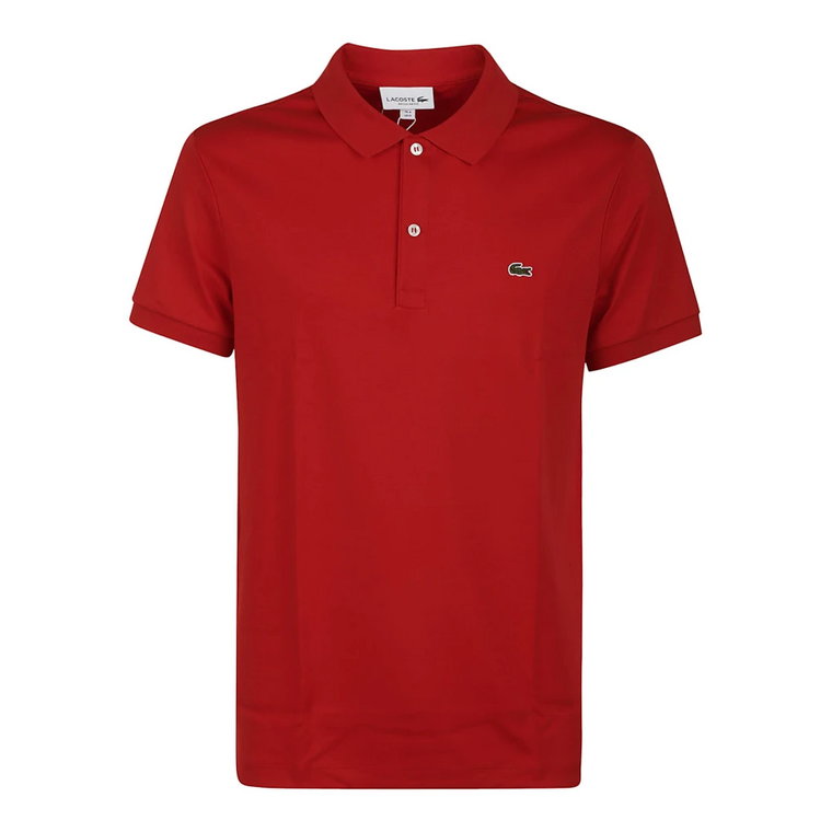 Klasyczny Męski Polo Shirt - Czerwony Lacoste