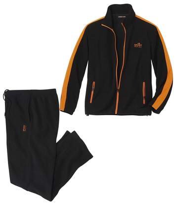 Komplet dresowy z polaru Outdoor Sport  Mężczyzna Atlas for Men - Kolor : Czarny - Rozmiar : 4XL