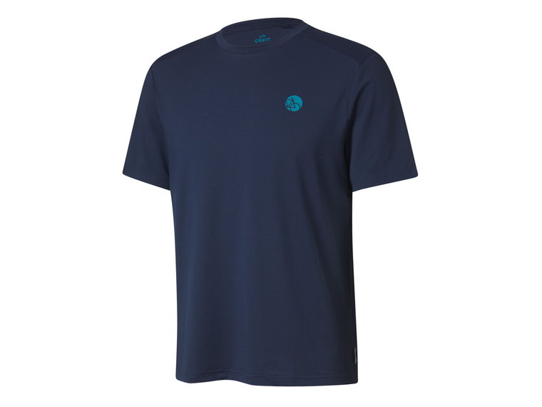 CRIVIT T-shirt męskifunkcyjny, przedłużony tył (S (44/46), Granatowy)