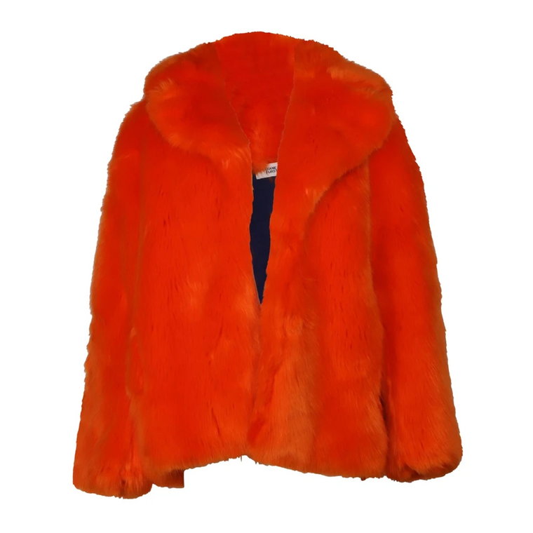 Diane Von Furstenberg Jacket in Orange Faux Fur Diane Von Furstenberg
