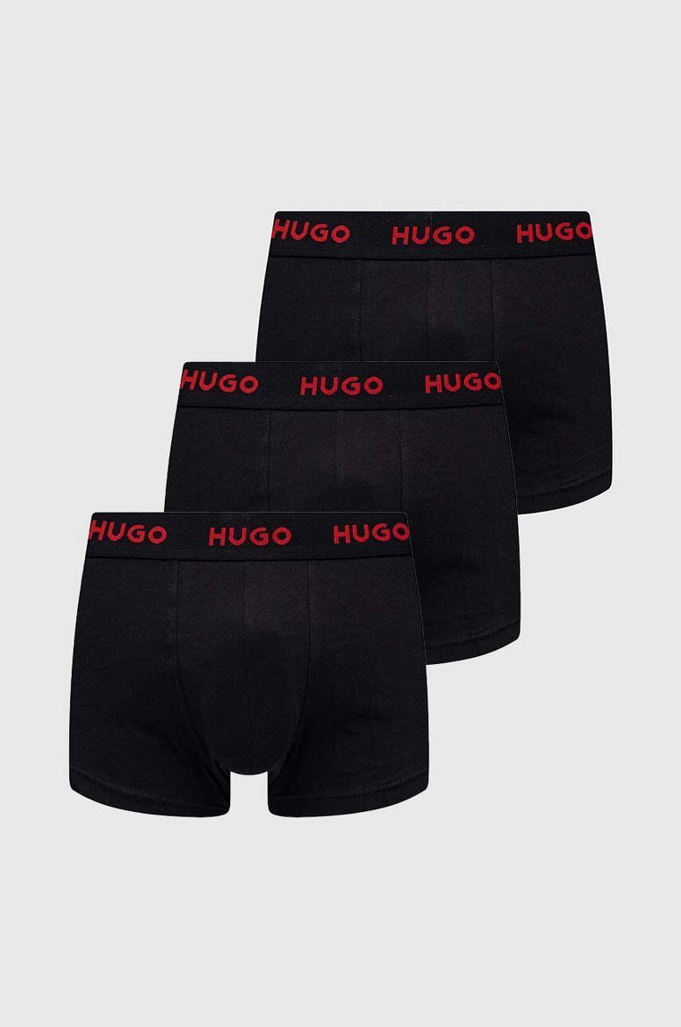 HUGO bokserki 3-pack męskie kolor czarny 50469766