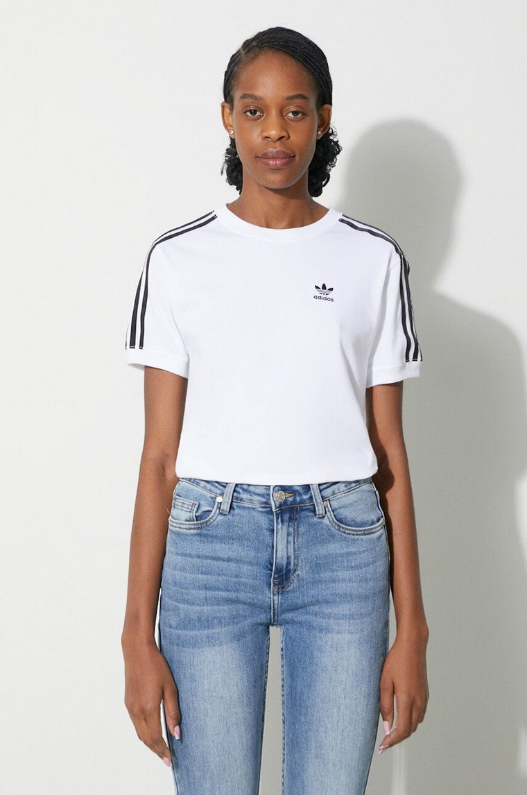 adidas Originals t-shirt 3-Stripes Tee damski kolor biały IR8051