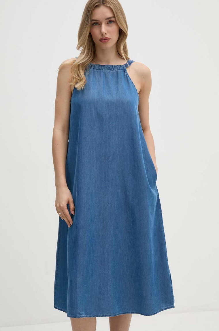 Pepe Jeans sukienka LYLA kolor niebieski mini rozkloszowana PL953551