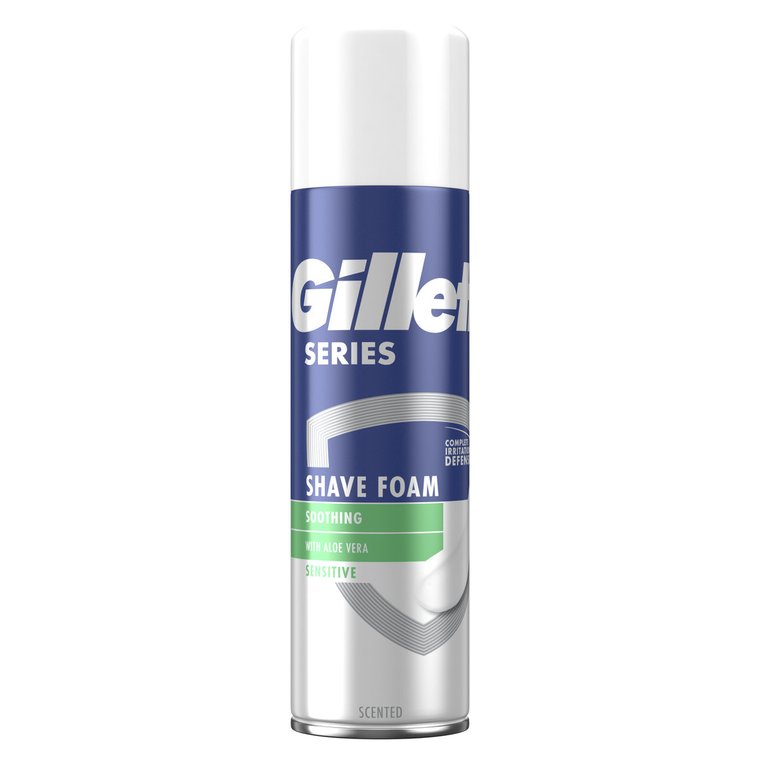 Gillette, Series, pianka do golenia dla skóry wrażliwej, 250 ml