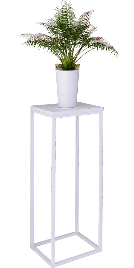 Biały metalowy stojak na kwiaty - Mobis 3X