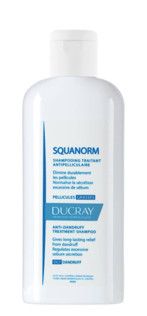 Ducray Squanorm szampon przeciwłupieżowy do włosów tłustych 200ml